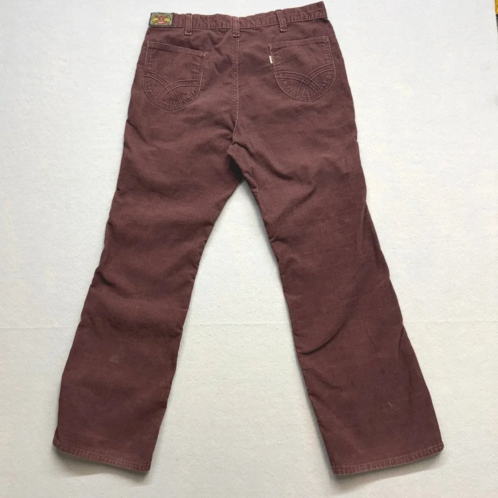 Vintage 1979 Levi's For Men Corduroy Pants Brown San Francisco 1850 Patch 34x30